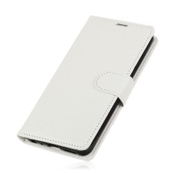 Litchi Texture Wallet Stand Leather Casing for Samsung Galaxy J7 Prime 2 / J7 Prime (2018) - White