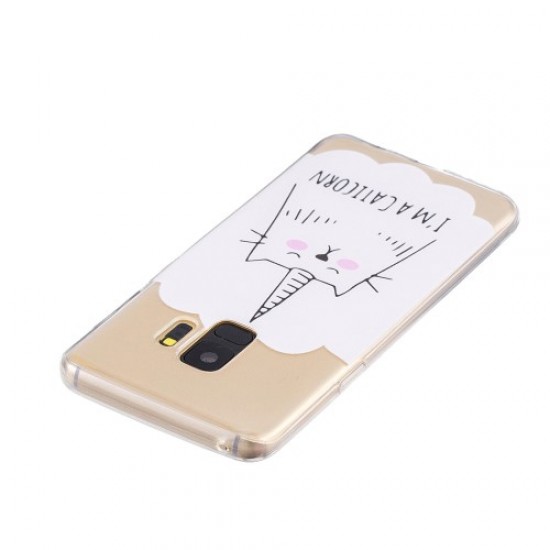 Patterned TPU Back Cover Shell for Samsung Galaxy S9 G960 - Cartoon Cat Samsung Cases Mobile