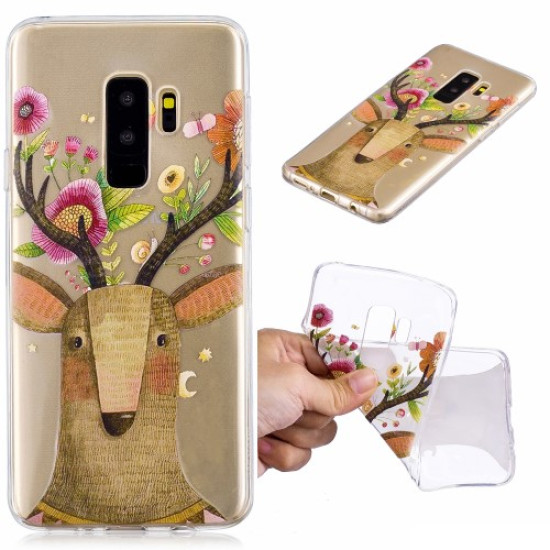 Pattern Printing IMD TPU Cover for Samsung Galaxy S9 Plus SM-G95 - Flowered Elk Samsung Cases Mobile