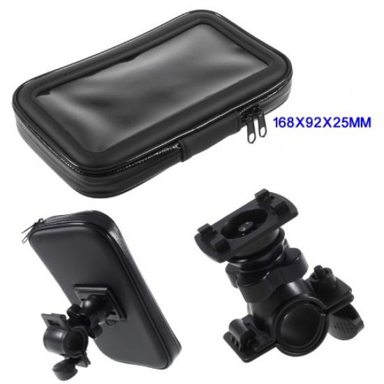 XL Size Bicycle Handlebar Mount Holder Daily Waterproof Case for iPhone 8 Plus / 7 Plus Etc, Inner size: 168x92x25mm - Mount Sty Holders & Docks