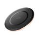 Slim Design Round Shaped Qi Wireless Fast Speed Charger Mat with Colorful LED Light for Samsung S8/S8 Plus, Note 8 Etc. - Black Holders & Docks
