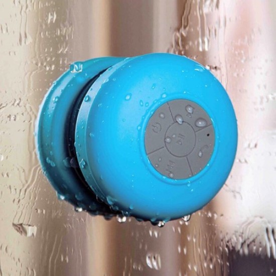 Mini Suction Cup Wireless Bluetooth Speaker IPX4 Waterproof Shower Speaker for iPhone 7/7 Plus etc. - Blue Bluetooth Headsets / Speakers