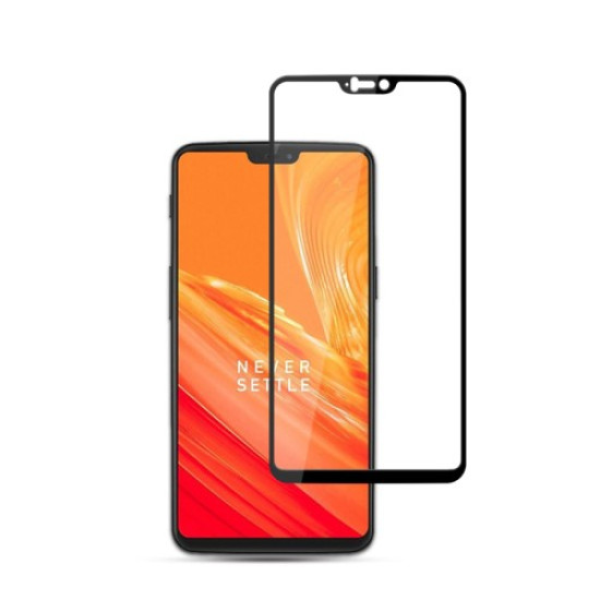 MOCOLO Silk Print Complete Coverage Tempered Glass Screen Protector for OnePlus 6 - Black Oneplus Screen Protectors