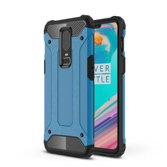 Tough Armor Υβριδική Θήκη Σιλικόνης TPU σε Συνδυαμό με Πλαστικό για OnePlus 6 - Μπλε OnePlus Θήκες Κινητών