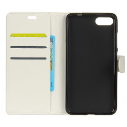 Δερμάτινη Θήκη Πορτοφόλι με Βάση Στήριξης για Huawei Honor 10 - Λευκό