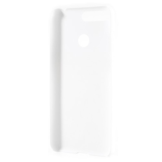 Rubberized Plastic Hard Phone Casing for Huawei Y6 (2018)/Honor 7A (without Fingerprint Sensor) - White Huawei Cases Mobile