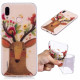 Pattern Printing TPU Shell Cover Case for Huawei P20 Lite / Nova 3e - Deer with Flowers Huawei Cases Mobile