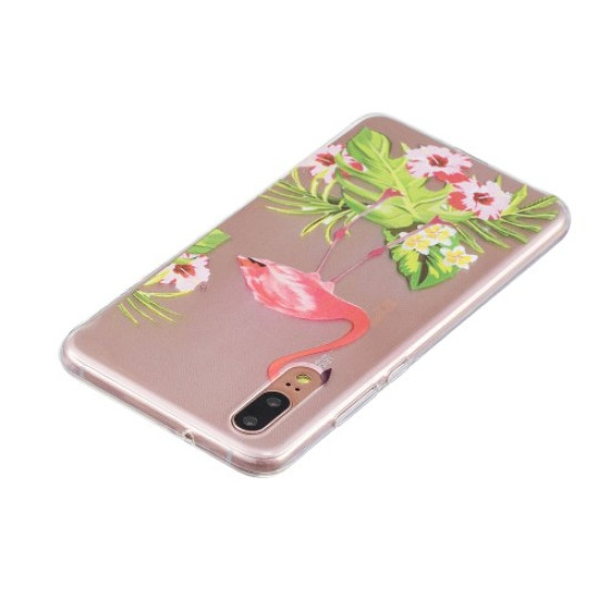 Printing Pattern TPU Mobile Phone Shell for Huawei P20 - Flamingo Huawei Cases Mobile