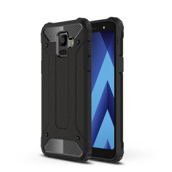 Armor Guard Plastic + TPU Hybrid Phone Case for Samsung Galaxy A6 (2018) - Black
