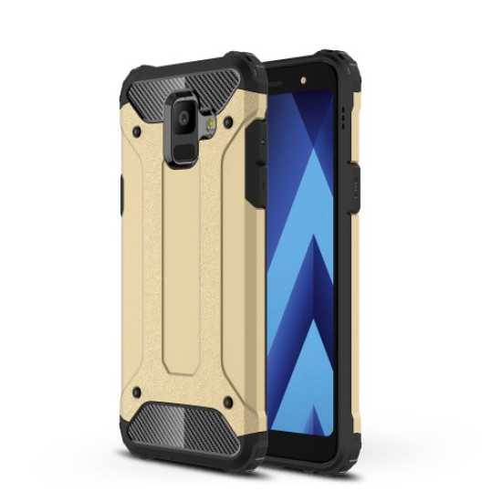 Armor Guard Plastic + TPU Hybrid Protective Cover for Samsung Galaxy A6 (2018) - Gold Samsung Cases Mobile