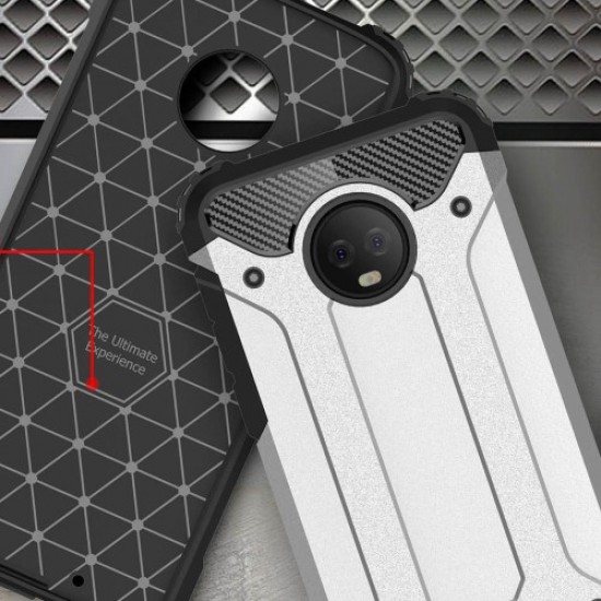Armor Guard Plastic + TPU Hybrid Case for Motorola Moto G6 - Silver Motorola Cases Mobile