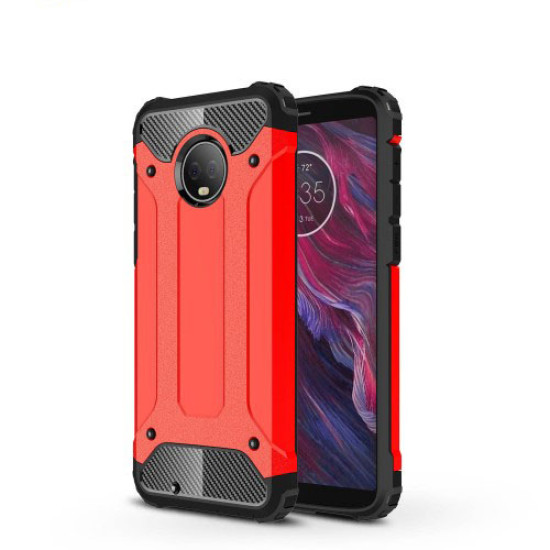 Armor Guard Plastic + TPU Combo Case for Motorola Moto G6 - Red Motorola Cases Mobile