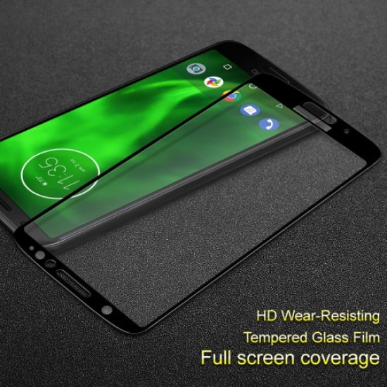 IMAK for Motorola Moto G6 Plus Full Coverage Anti-explosion Tempered Glass Screen Protector - Black Motorola Screen Protectors