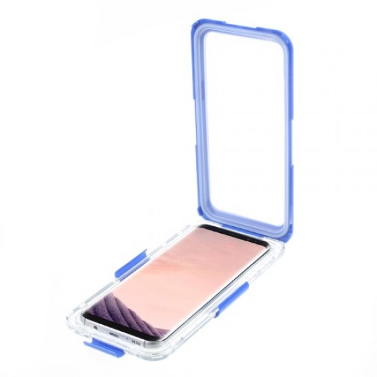 Neoprene + Plastic Waterproof Mobile Casing (IP68) for Samsung Galaxy S8 Plus SM-G955 - Blue Samsung Cases Mobile