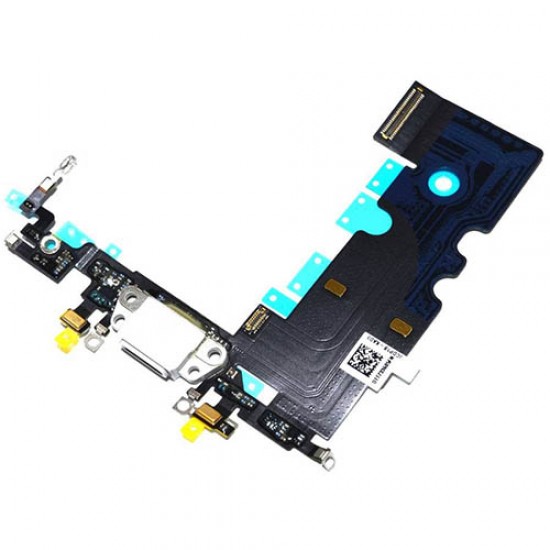 Charging Dock Flex with Microphone Flex for iPhone 8 - White Apple Parts