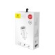 BASEUS CE/FCC/ROHS Grain Mini Portable 3.1A Dual USB Smart Car Charger for iPhone iPad Samsung etc. - White Sony Cables Adapters & Chargers