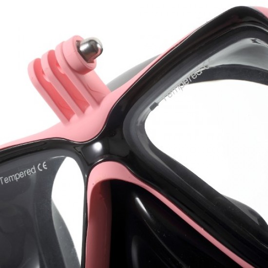 Μάσκα Κατάδυσης με Προσαρμογέα για Κάμερες όπως GoPro Xiaomi Yi Camera SJ4000 και παρόμοιες (να διαθέτουν την ίδια βάση) - Μαύρο/Ροζ Gadgets - Παιχνίδια - Hobby