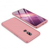 GKK Detachable 3-piece Matte PC Mobile Cover for OnePlus 6 - Rose Gold