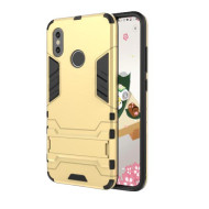 Cool Guard Plastic TPU Combo Phone Cover with Kickstand for Xiaomi Mi 8 (6.21-inch) - Gold
