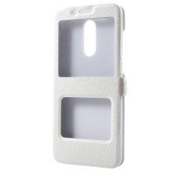 Δερμάτινη Θήκη Βιβλίο Smart Cover (Όψη Μεταξιού) για Xiaomi Redmi 5 Plus - Λευκό