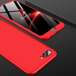 GKK 360 μοιρών Σκληρή Θήκη Ματ με Βελούδινη Υφή Πρόσοψης και Πλάτης για Huawei Honor 10 - Κόκκινο