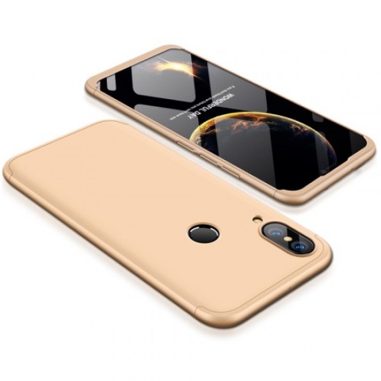 GKK Detachable 3-Piece Matte Hard PC Cover Shell Case for Huawei P20 Lite / Nova 3e - Gold Huawei Cases Mobile
