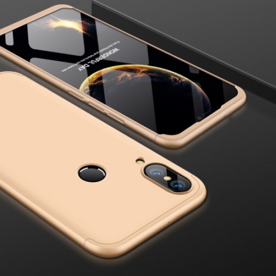 GKK Detachable 3-Piece Matte Hard PC Cover Shell Case for Huawei P20 Lite / Nova 3e - Gold Huawei Cases Mobile