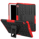 Tyre Pattern Kickstand PC + TPU Hybrid Phone Casing for Huawei MediaPad T3 10 (9.6inch) - Red Huawei Cases Mobile