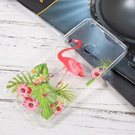 Θήκη Σιλικόνης TPU για Huawei P8 Lite (2017) / Honor 8 Lite - Φλαμίνγκο Huawei Θήκες Κινητών