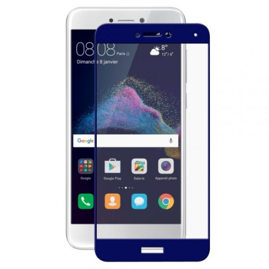 HAT PRINCE Σκληρυμένο Γυαλί (Tempered Glass) Προστασίας Οθόνης Πλήρης Κάλυψης για Huawei P8 Lite (2017) / Honor 8 Lite - Σκούρο Μπλε Huawei Προστατευτικά οθόνης