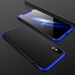 GKK Detachable All-wrapped Matte PC Mobile Phone Case + Tempered Glass Protector Film for iPhone X - Black / Blue GKK Detachable All-wrapped Matte PC Mobile Phone Case + Tempered Glass Protector Film for iPhone X - Black / Blue
