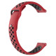 Two-tone Silicone Hollow Watch Bracelet for Fossil Q MARSHAL Gen2 / Huami Amazfit Watch 2/1 - Red / Black Gadgets - Toys - Hobby