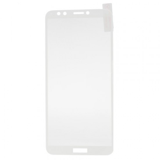 Σκληρυμένο Γυαλί (Tempered Glass) Προστασίας Οθόνης Πλήρης Κάλυψης για Huawei Y7 Prime (2018) / Honor 7C / Enjoy 8 - Λευκό Huawei Προστατευτικά οθόνης