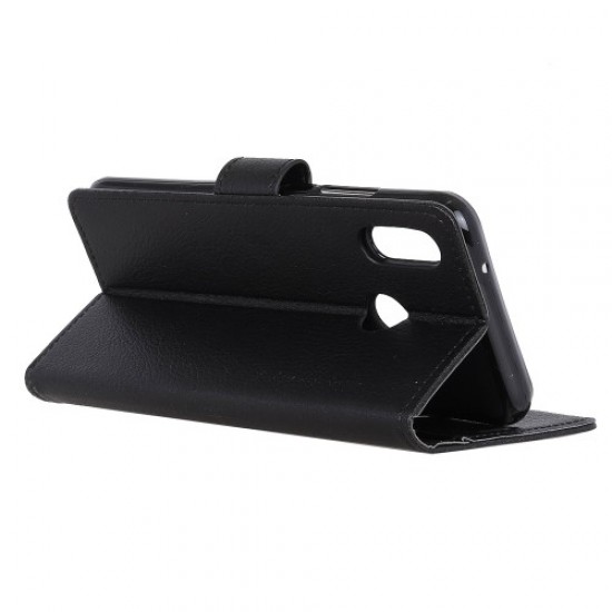 Litchi Texture Wallet Stand Leather Case for Huawei P20 Lite / Nova 3e - Black Huawei Cases Mobile