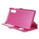 Silk Texture Dual View Window Leather Folio Phone Cover for Huawei P20 - Rose Huawei Cases Mobile