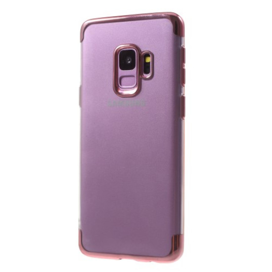 Electroplated Soft TPU Back Protector Case for Samsung Galaxy S9 G960 - Rose Gold Samsung Cases Mobile