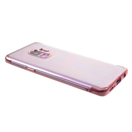 Electroplated Soft TPU Back Protector Case for Samsung Galaxy S9 G960 - Rose Gold Samsung Cases Mobile