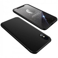 GKK Detachable All-wrapped Matte PC Cover + Tempered Glass Protector Film for iPhone X - Black