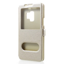 Δερμάτινη Θήκη Βιβλίο Smart Cover (Όψη Μεταξιού) για Samsung Galaxy S9 - Χρυσαφί