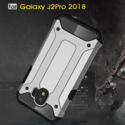 Armor Guard Plastic + TPU Hybrid Cell Phone Cover for Samsung Galaxy J2 Pro 2018 - Black Armor Guard Plastic + TPU Hybrid Cell Phone Cover for Samsung Galaxy J2 Pro 2018 - Black