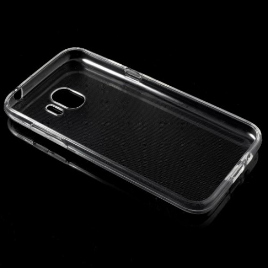 For Samsung Galaxy J2 Pro 2018 Clear TPU Cell Phone Case with Non-slip Inner - Transparent Samsung Cases Mobile