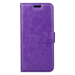 BTRCASE Crazy Horse Magnetic Leather Stand Case for Samsung Galaxy A8 (2018) - Purple