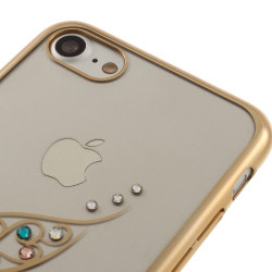 X-FITTED Rhinestones PC Plated Case for iPhone 8/7 4.7 Graceful Leaf Pattern - Gold X-FITTED Rhinestones PC Plated Case for iPhone 8/7 4.7 Graceful Leaf Pattern - Gold