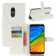 Litchi Skin Leather Wallet Cover for Xiaomi Redmi 5 - White XIAOMI Cases Mobile