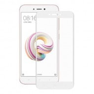 HAT PRINCE 3D Full Screen Tempered Glass Protector Film with Soft Carbon Fiber Edge for Xiaomi Redmi 5A - White