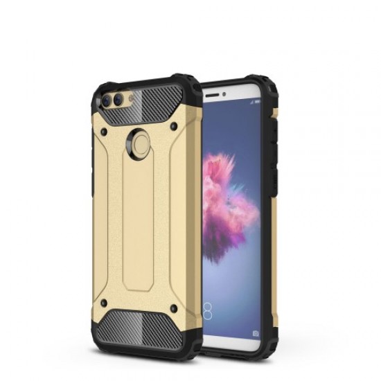 Armor Guard Plastic + TPU Hybrid Cell Phone Cover for Huawei P Smart / Enjoy 7S - Gold Huawei Cases Mobile
