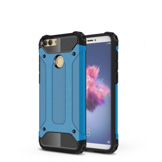 Tough Armor Υβριδική Θήκη Σιλικόνης TPU σε Συνδυαμό με Πλαστικό για Huawei P Smart / Enjoy 7S - Μπλε Huawei Θήκες Κινητών