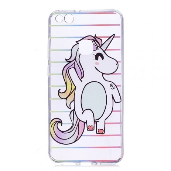 Pattern Printing TPU Protective Case for Huawei P10 Lite - Unicorn Pattern Huawei Cases Mobile