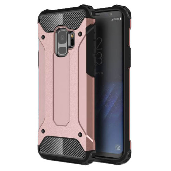 Armor Guard Plastic + TPU Hybrid Cell Phone Cover for Samsung Galaxy S9 G960 - Rose Gold Samsung Cases Mobile