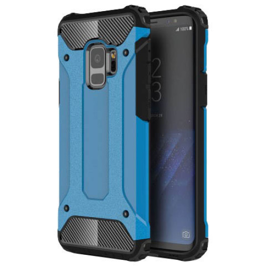 Tough Armor Υβριδική Θήκη Σιλικόνης TPU σε Συνδυαμό με Πλαστικό για Samsung Galaxy S9 - Μπλε Samsung Θήκες Κινητών